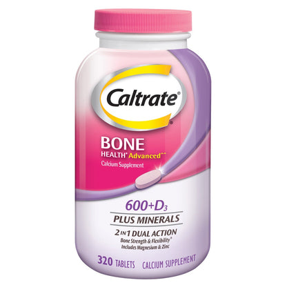 Caltrate bone health calcium 600 D3 tablets bottle