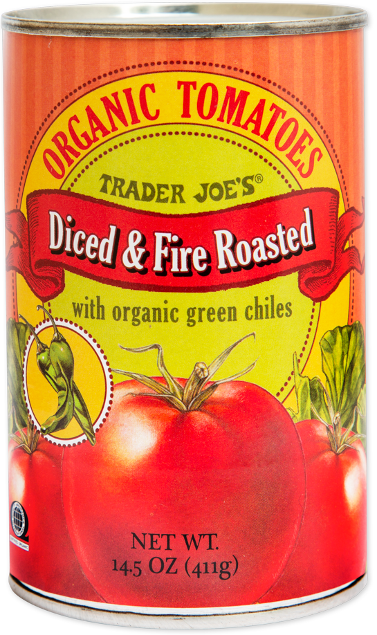 Trader Joe's organic diced fire roasted tomatoes with green chiles