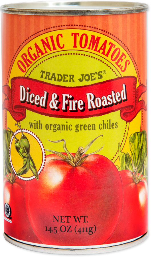 Trader Joe's organic diced fire roasted tomatoes with green chiles