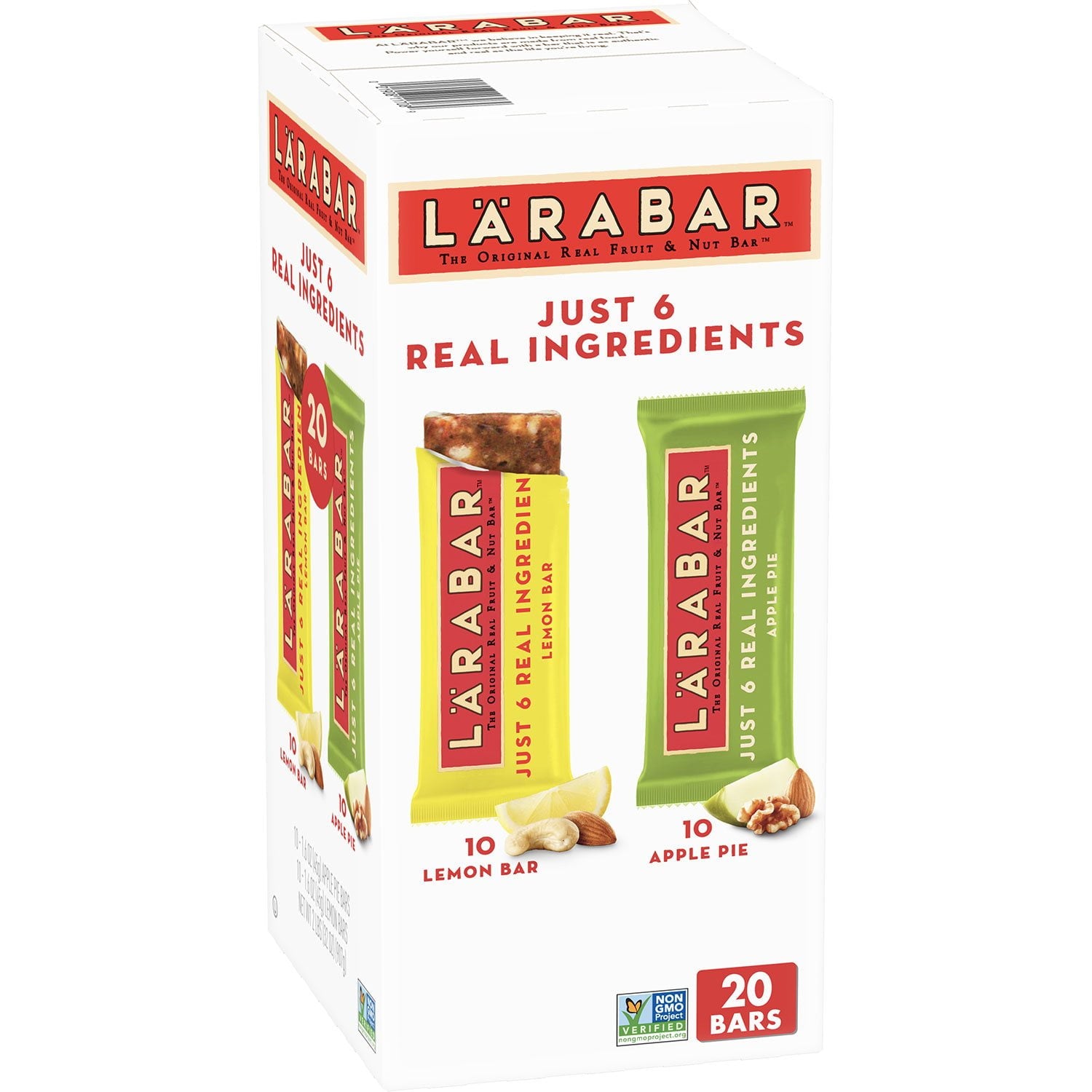Larabar fruit and nut bar variety pack with Apple Pie and Lemon Bar