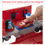 Transforming Mack playset with fold-out trailer