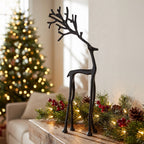 Holiday Time 15.8-inch standing deer with branching antlers