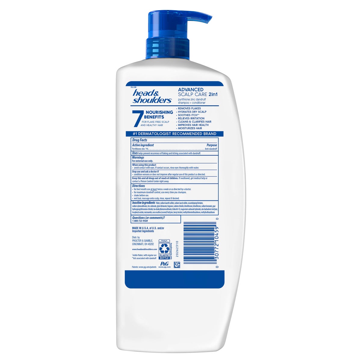 Head & Shoulders advanced scalp care shampoo and conditioner bottle