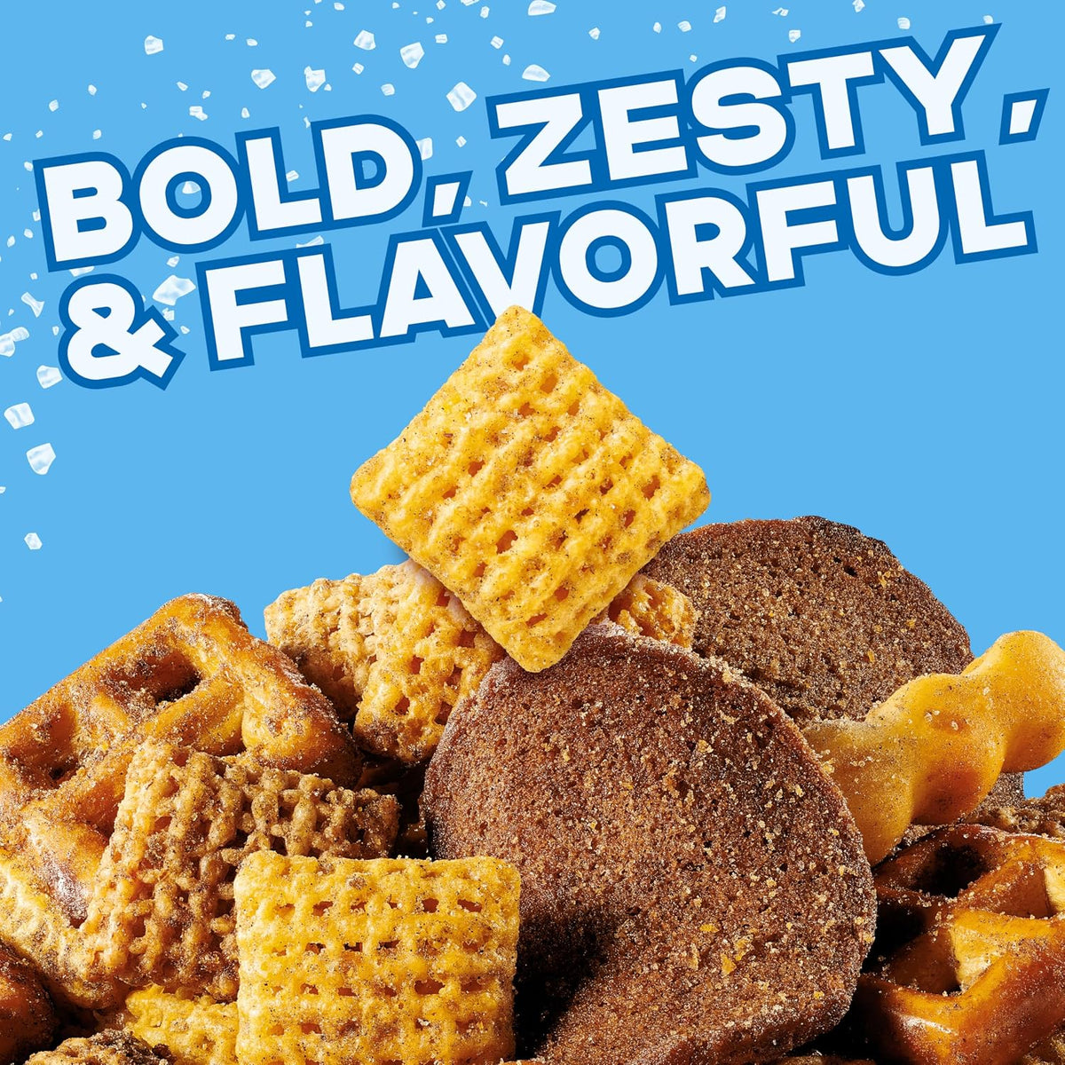 Resealable tub of Chex Mix Original Recipe snack