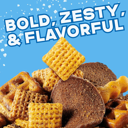 Resealable tub of Chex Mix Original Recipe snack