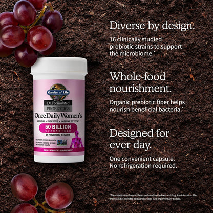 Garden of Life probiotics 30 count supplement bottle