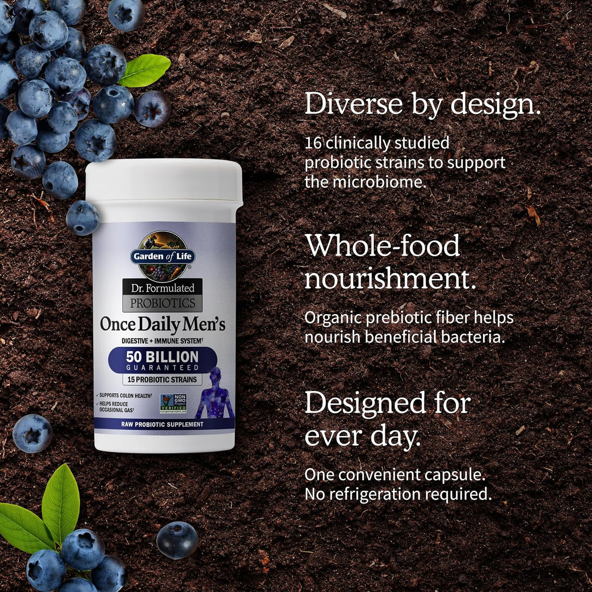 Garden of Life probiotic with prebiotic fiber blend