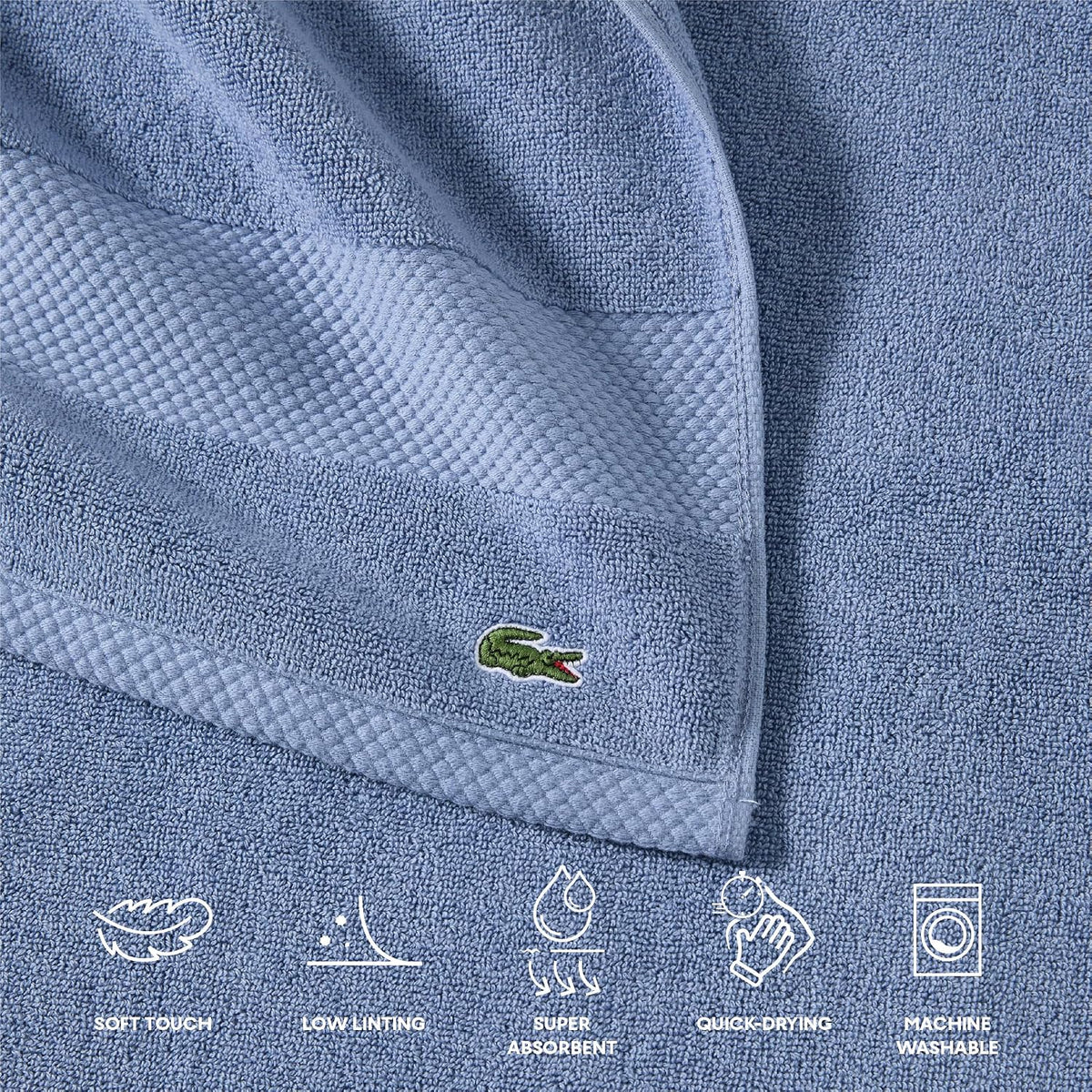 Premium Lacoste Supima cotton bath towel for bathroom