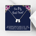 Anavia best friend necklace with two silver cube charms