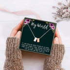 Anavia Eternity Cubes necklace with silver and rose gold-tone charms