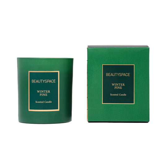 BEAUTYSPACE Winter Pine holiday candle gift, 200g