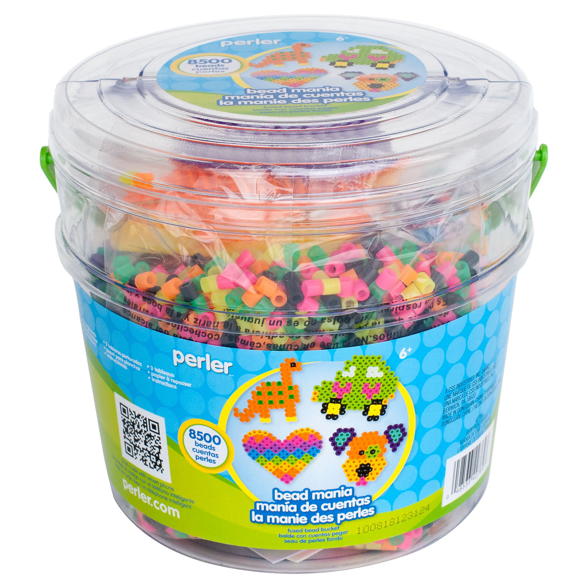 Perler Bead Mania large bead bucket
