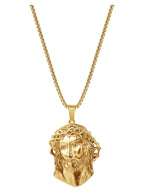 Brilliance Fine Jewelry men's yellow gold-plated Jesus pendant necklace