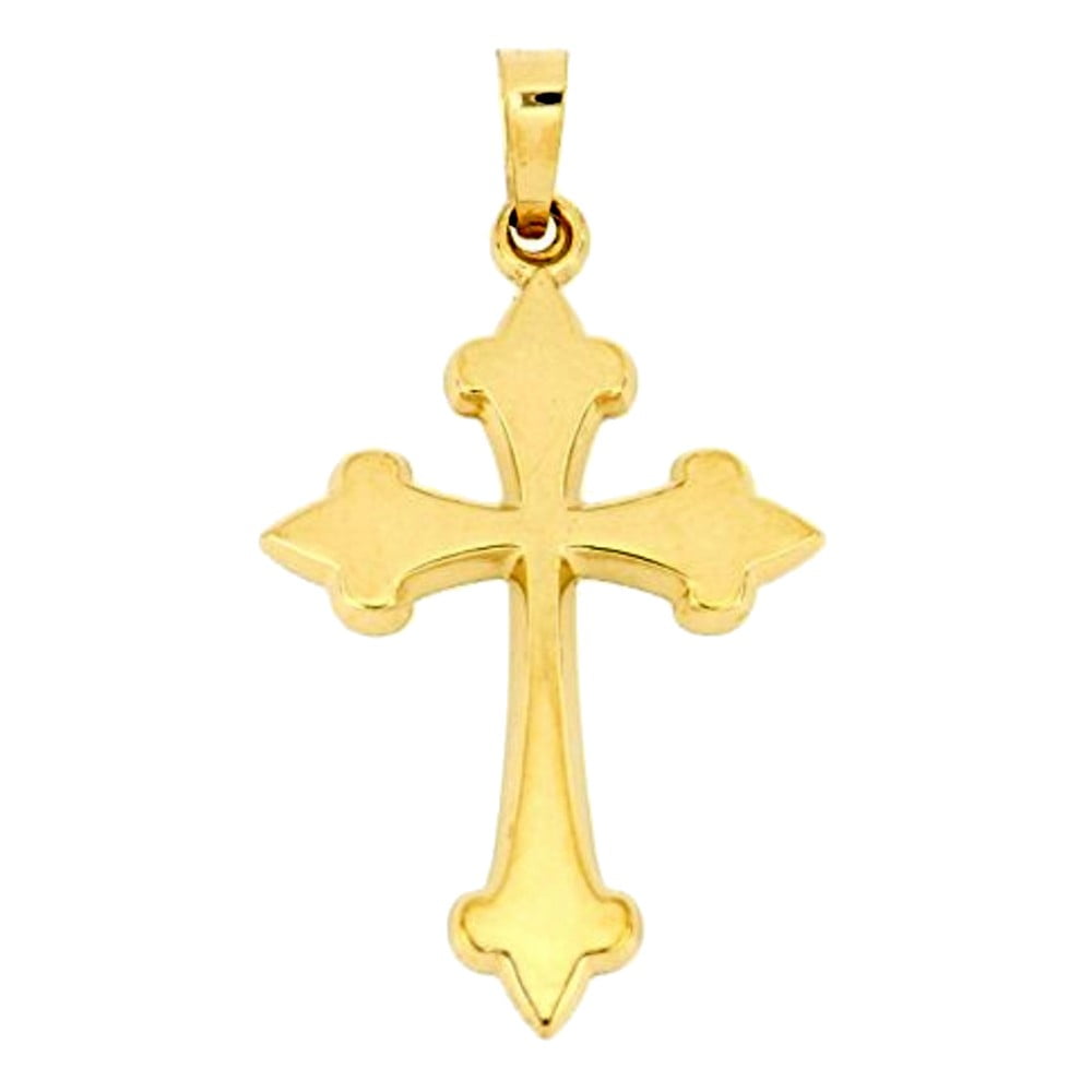Brilliance Fine Jewelry 14 kt yellow gold cross pendant necklace