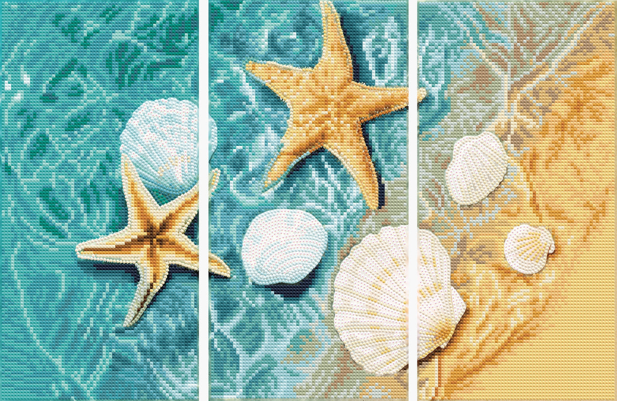 DIAMOND DOTZ Crystal Shore triptych diamond painting kit