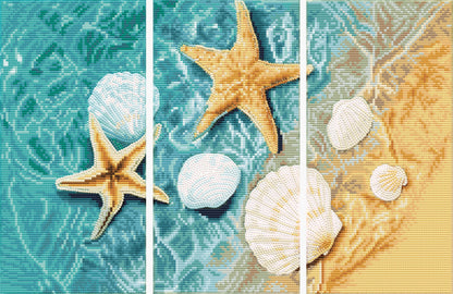 DIAMOND DOTZ Crystal Shore triptych diamond painting kit