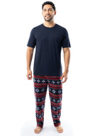 Fruit of the Loom men's two-piece fleece pajama set