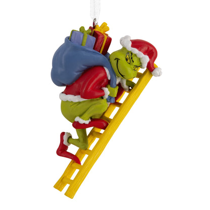 Hallmark Grinch ladder Christmas tree ornament