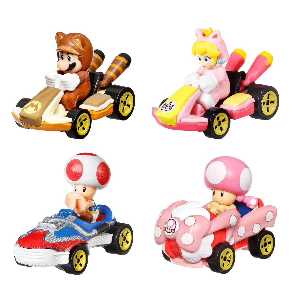 Hot Wheels Mario Kart collectible vehicle 4-pack