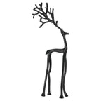 Holiday Time black aluminum standing deer Christmas decoration