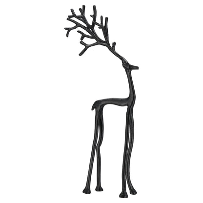 Holiday Time black aluminum standing deer Christmas decoration