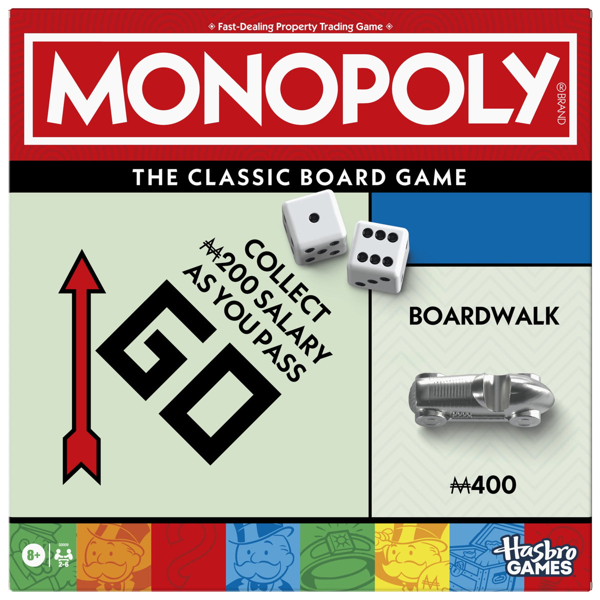 Monopoly Classic board game for kids and adults ages 8+