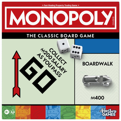 Monopoly Classic board game for kids and adults ages 8+