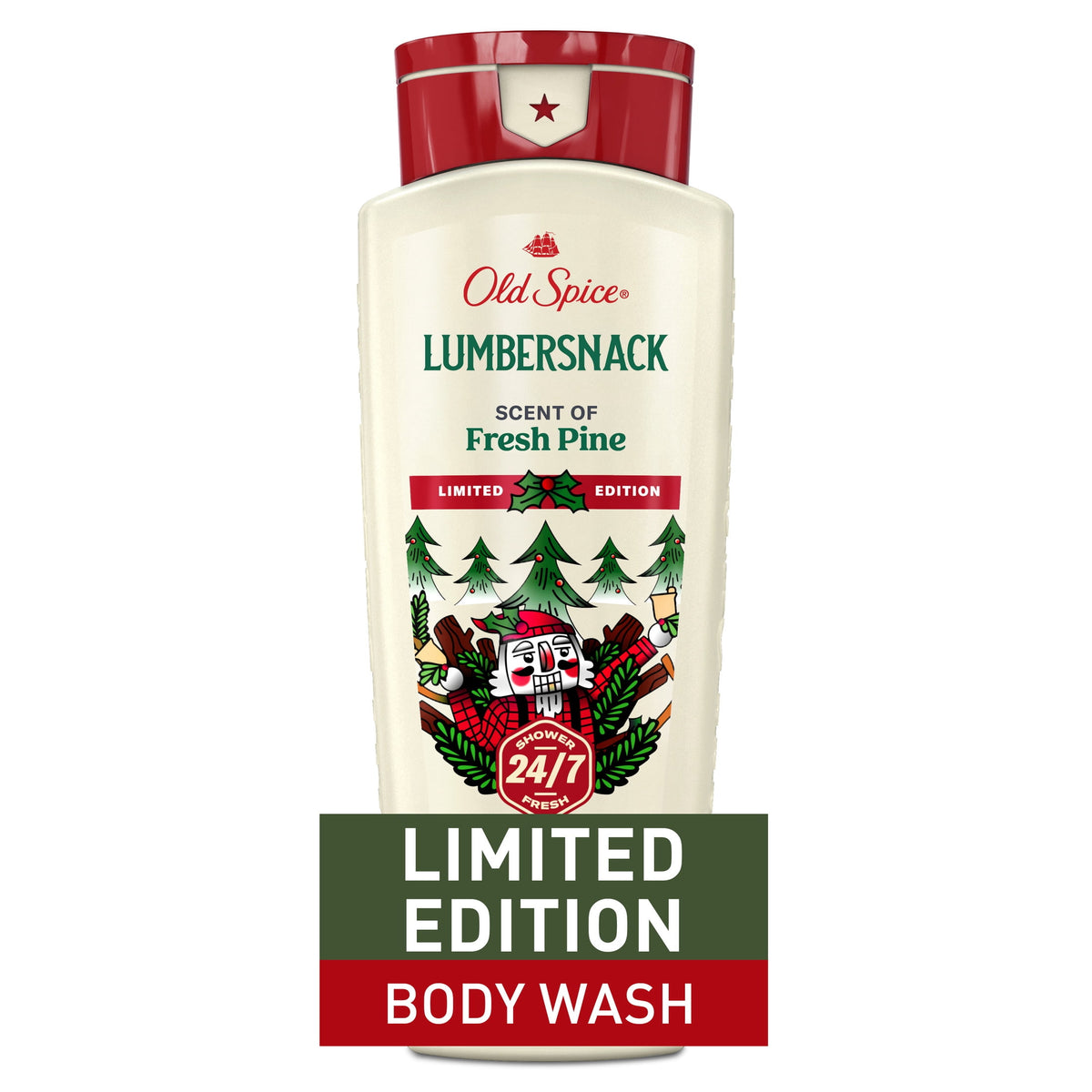 Old Spice Lumbersnack Fresh Pine holiday body wash, 16 fl oz