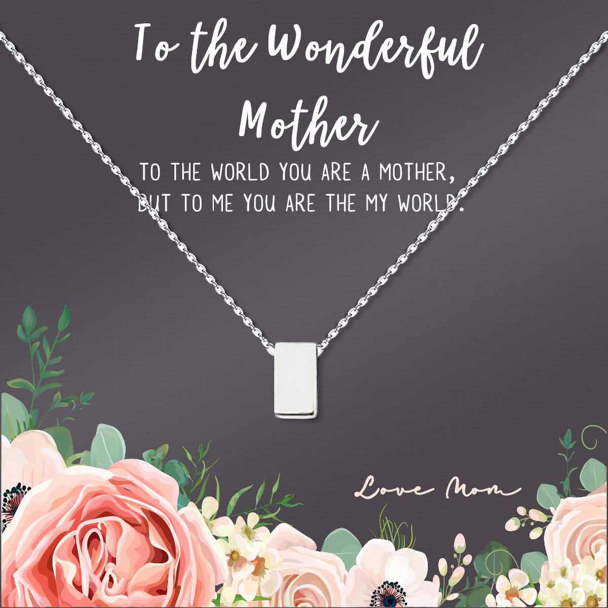 Anavia necklace and personalized message card gift for Mom