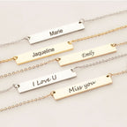 Anavia personalized name bar necklace