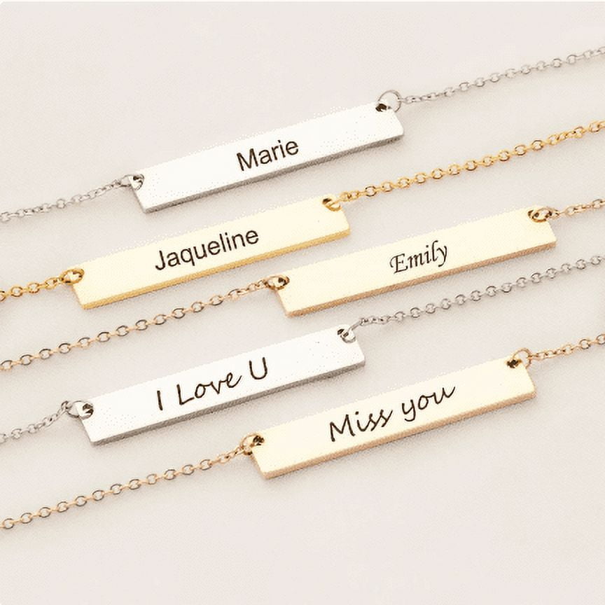 Anavia personalized name bar necklace