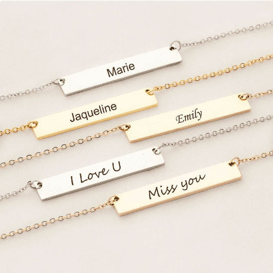 Anavia personalized name bar necklace