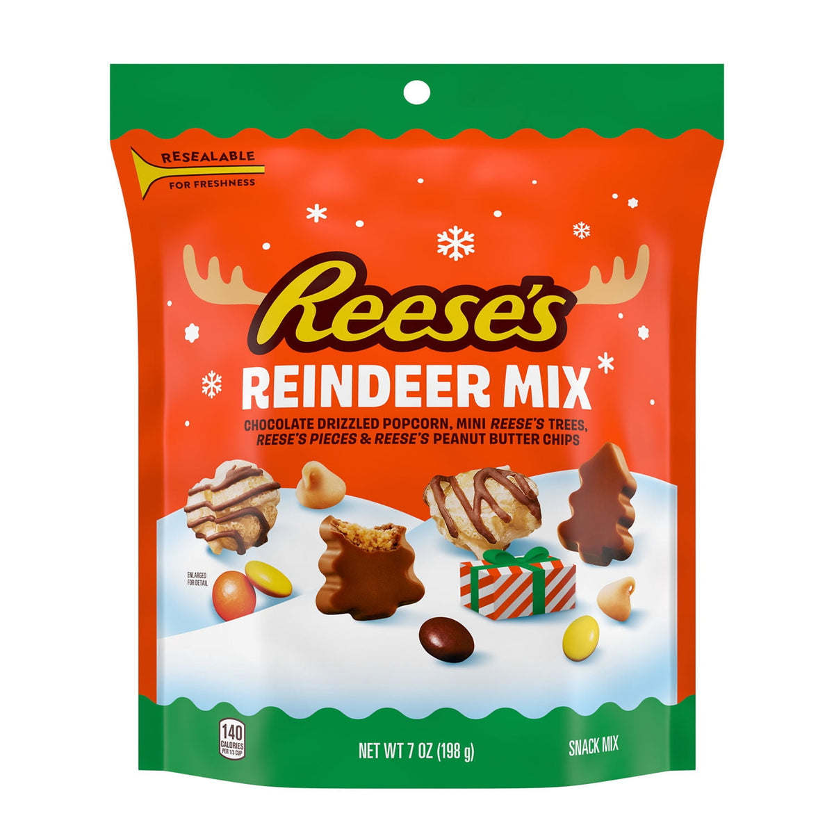REESE'S Reindeer Mix assorted Christmas snack mix, 7 oz