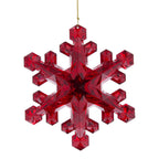 Holiday Time red snowflake Christmas ornament, 6 inches