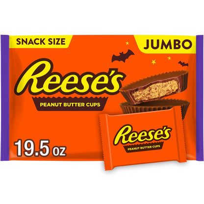 Reese's snack size peanut butter cups 19.5 oz jumbo bag