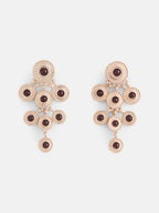 Scenario women's gold-plated circle drop earrings