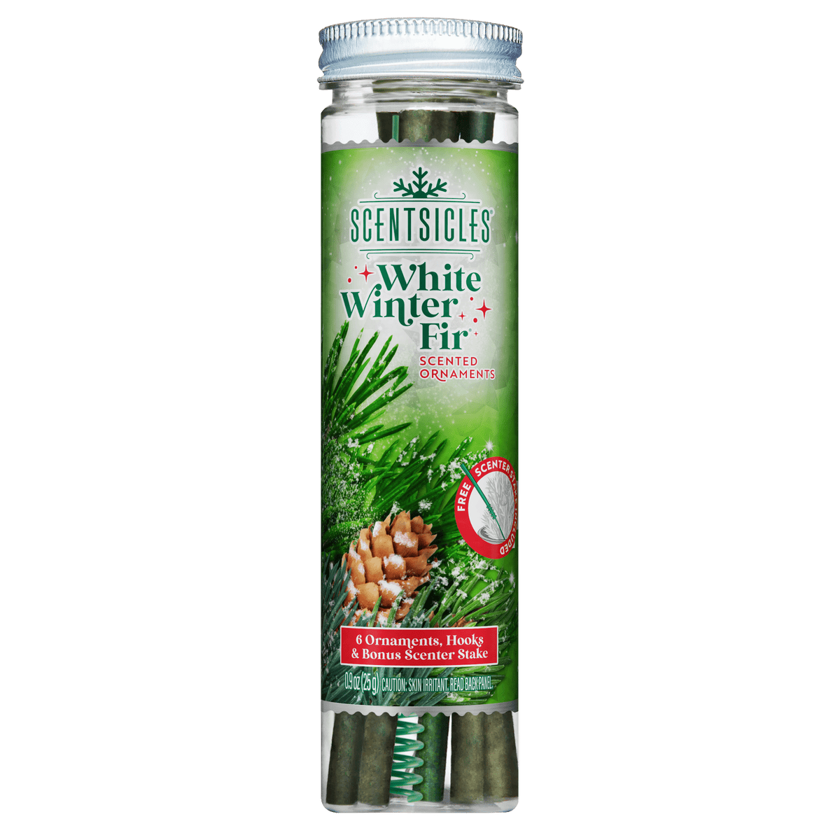 Scentsicles White Winter Fir scented fragrance sticks, six count