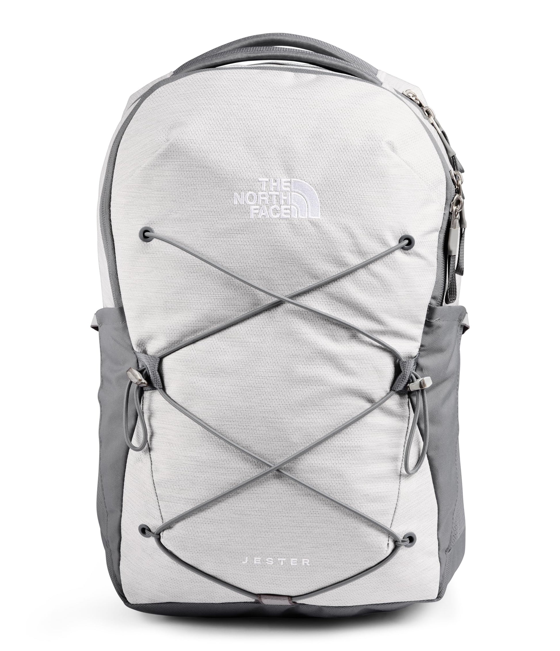 The North Face Jester everyday laptop backpack in white and grey