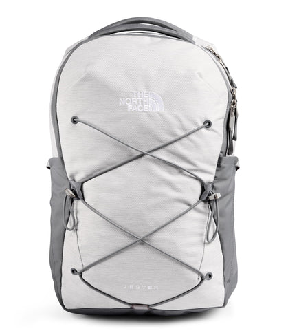 The North Face Jester everyday laptop backpack in white and grey