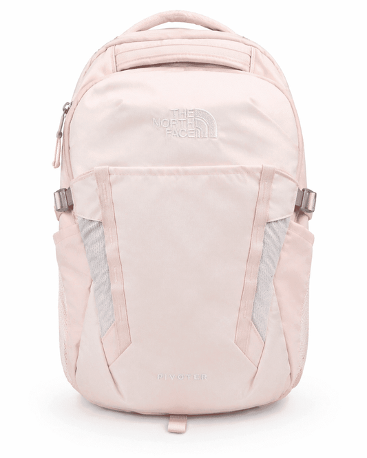 The North Face Pivoter everyday laptop backpack in Purdypink and TNFWhite