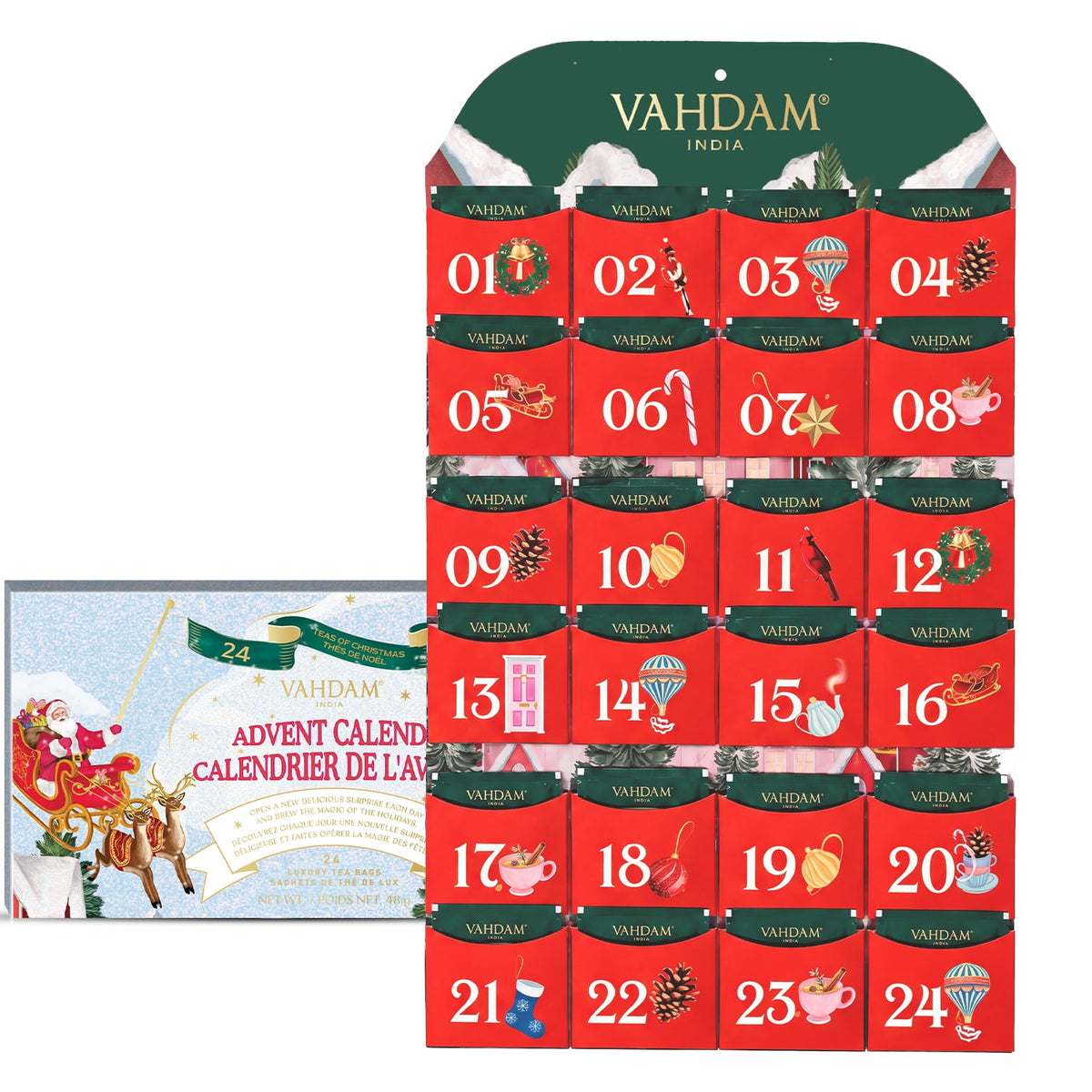 VAHDAM 2026 tea advent calendar gift box
