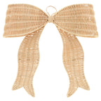 Holiday Time 14-inch beige woven rattan Christmas bow