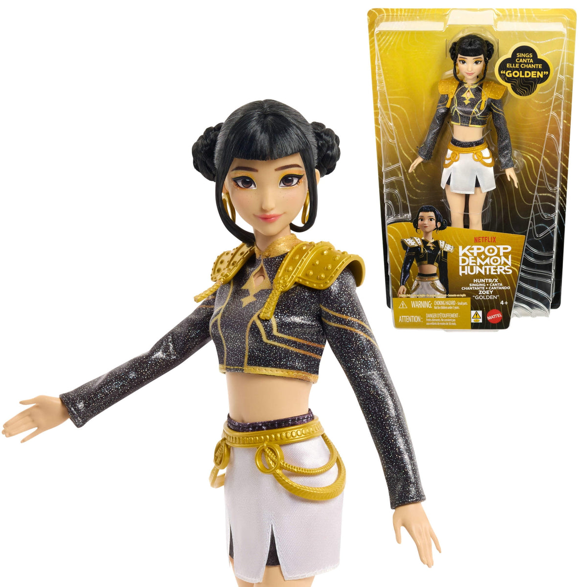 KPop Demon Hunters HUNTR/X Zoey Golden singing doll