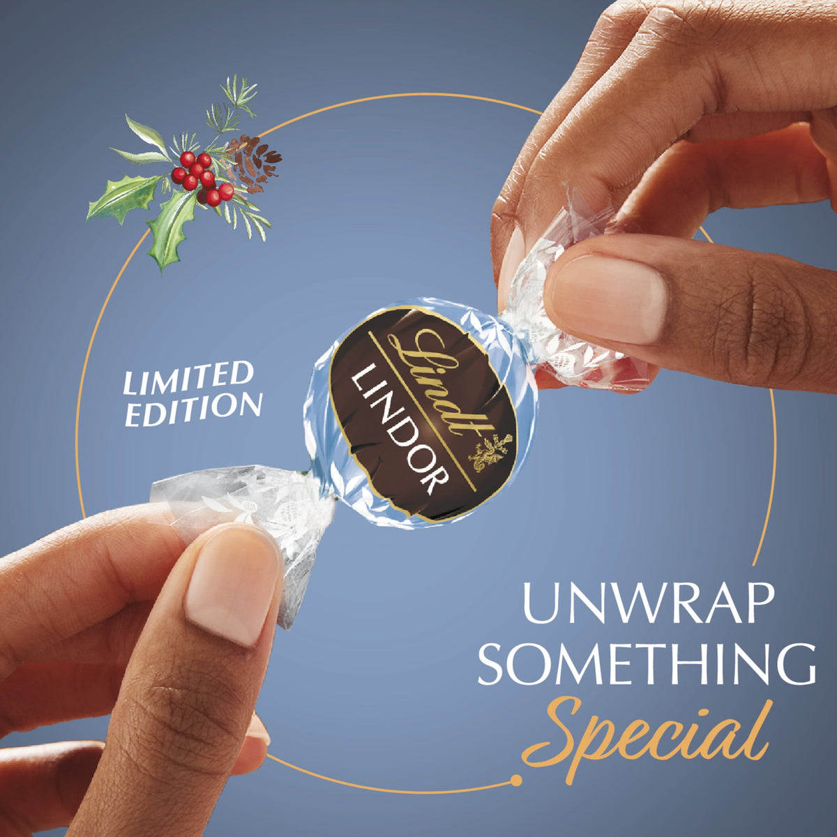 Lindt LINDOR festive chocolate candy bag