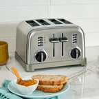 Cuisinart toaster with brushed stainless steel housing