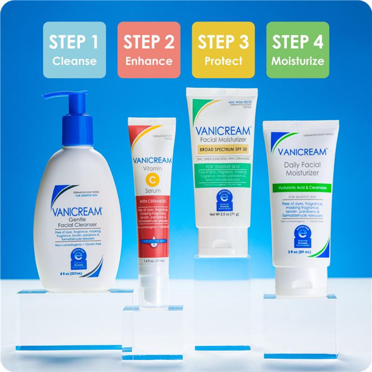Vanicream facial moisturizer suitable under makeup