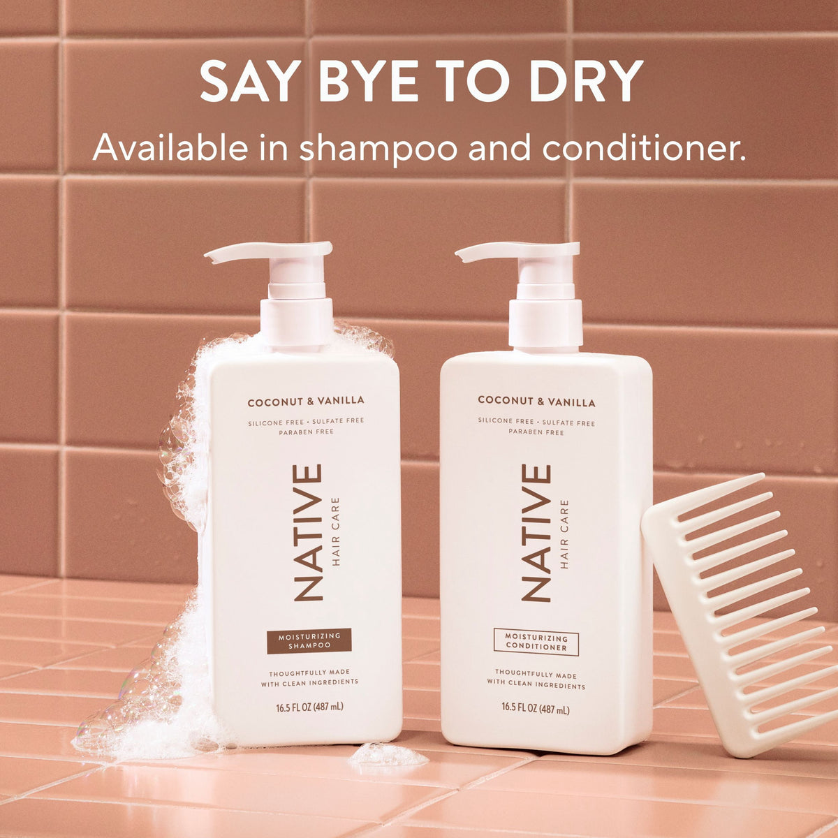 Native silicone-free Coconut and Vanilla shampoo