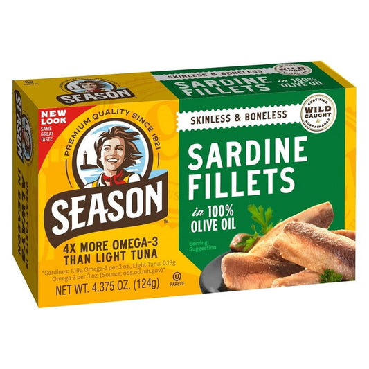 SEASON wild-caught sardine fillets in olive oil
