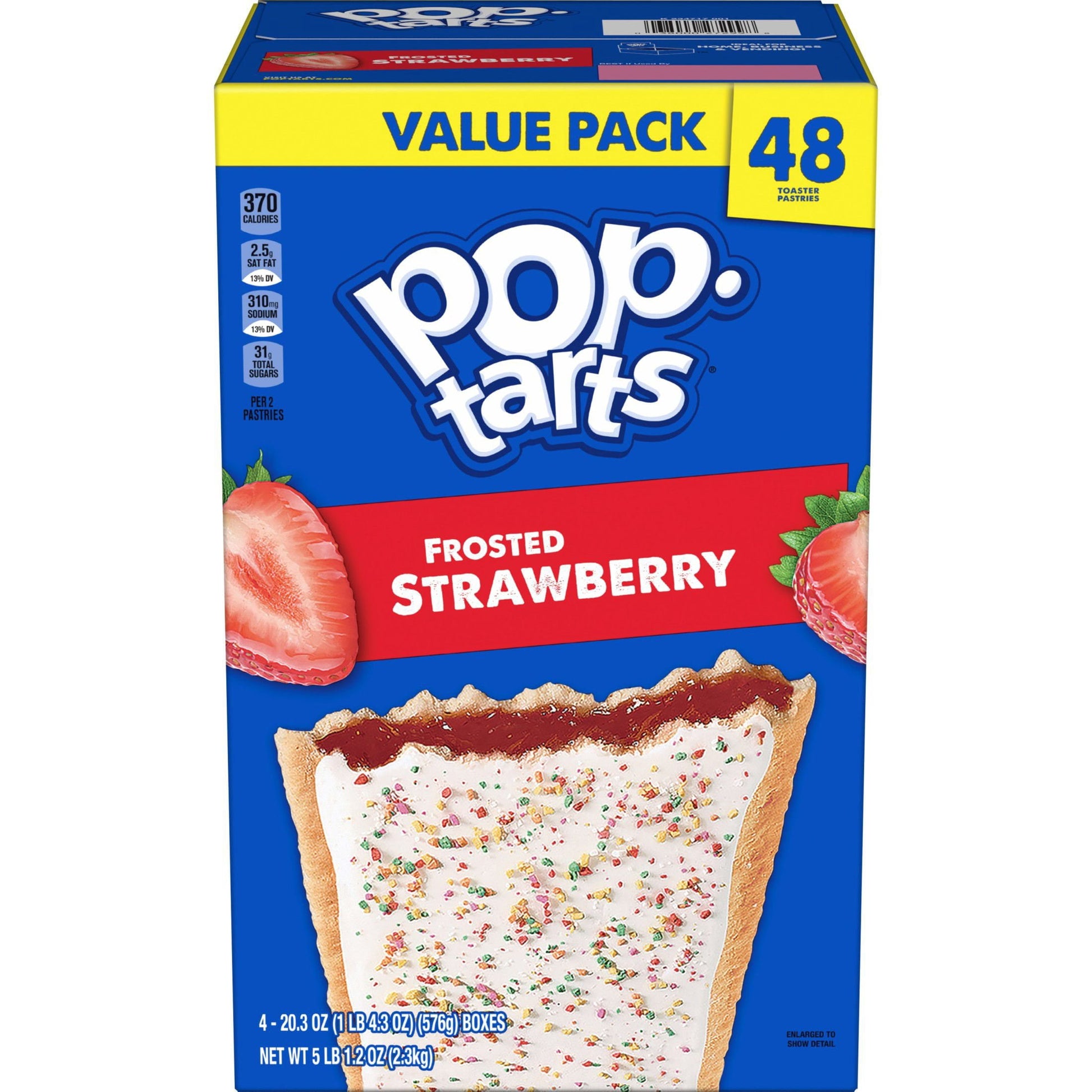 Pop-Tarts Frosted Strawberry toaster pastries 48 count