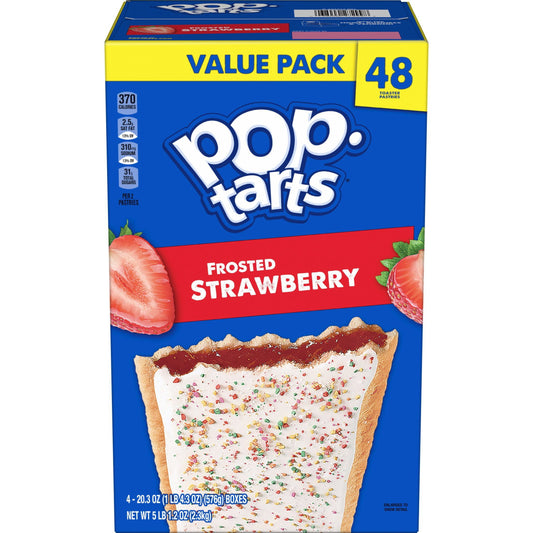Pop-Tarts Frosted Strawberry toaster pastries 48 count